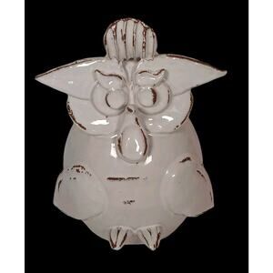 Nuova Coli Ceramiche Owl Figurine White Art Deco Made in ITALY 10"H